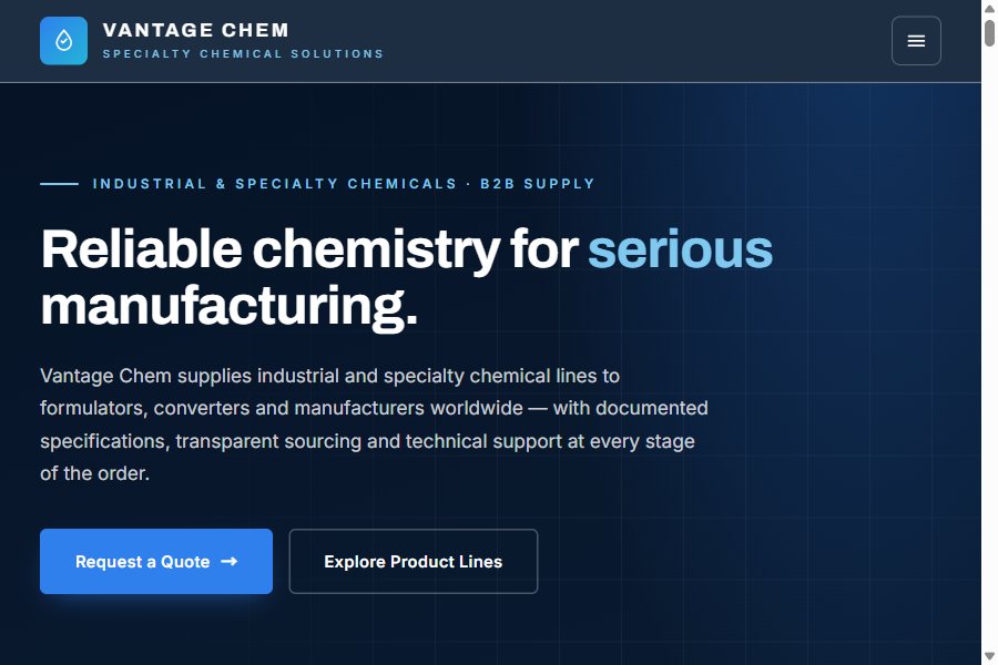 Chemicals & Specialty Materials template preview