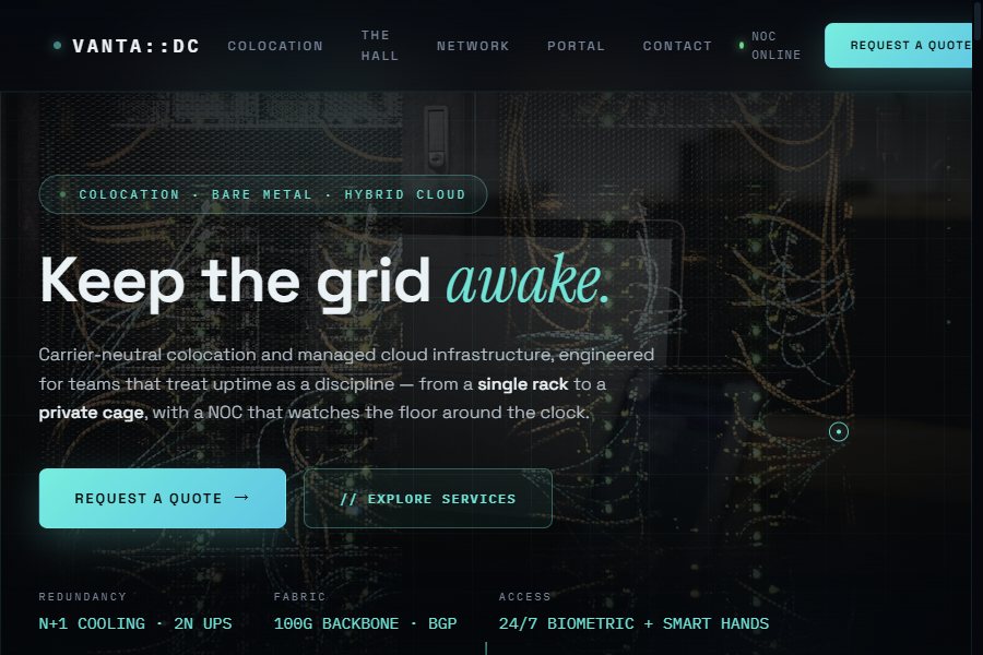 Data Centre & Cloud template preview