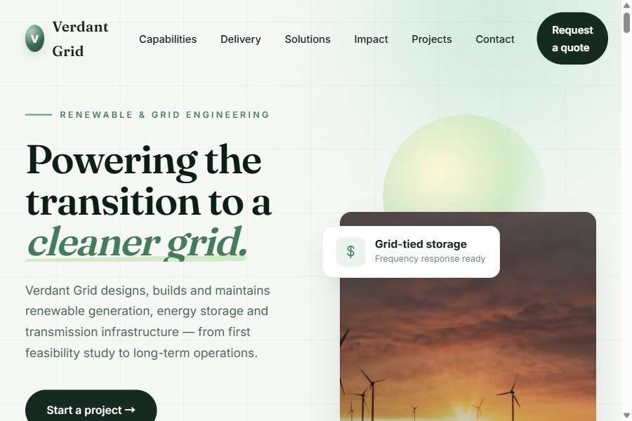 Energy & Power Engineering template preview
