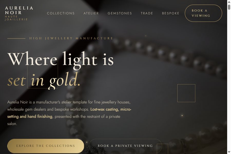 Jewellery Manufacturing & Trade template preview